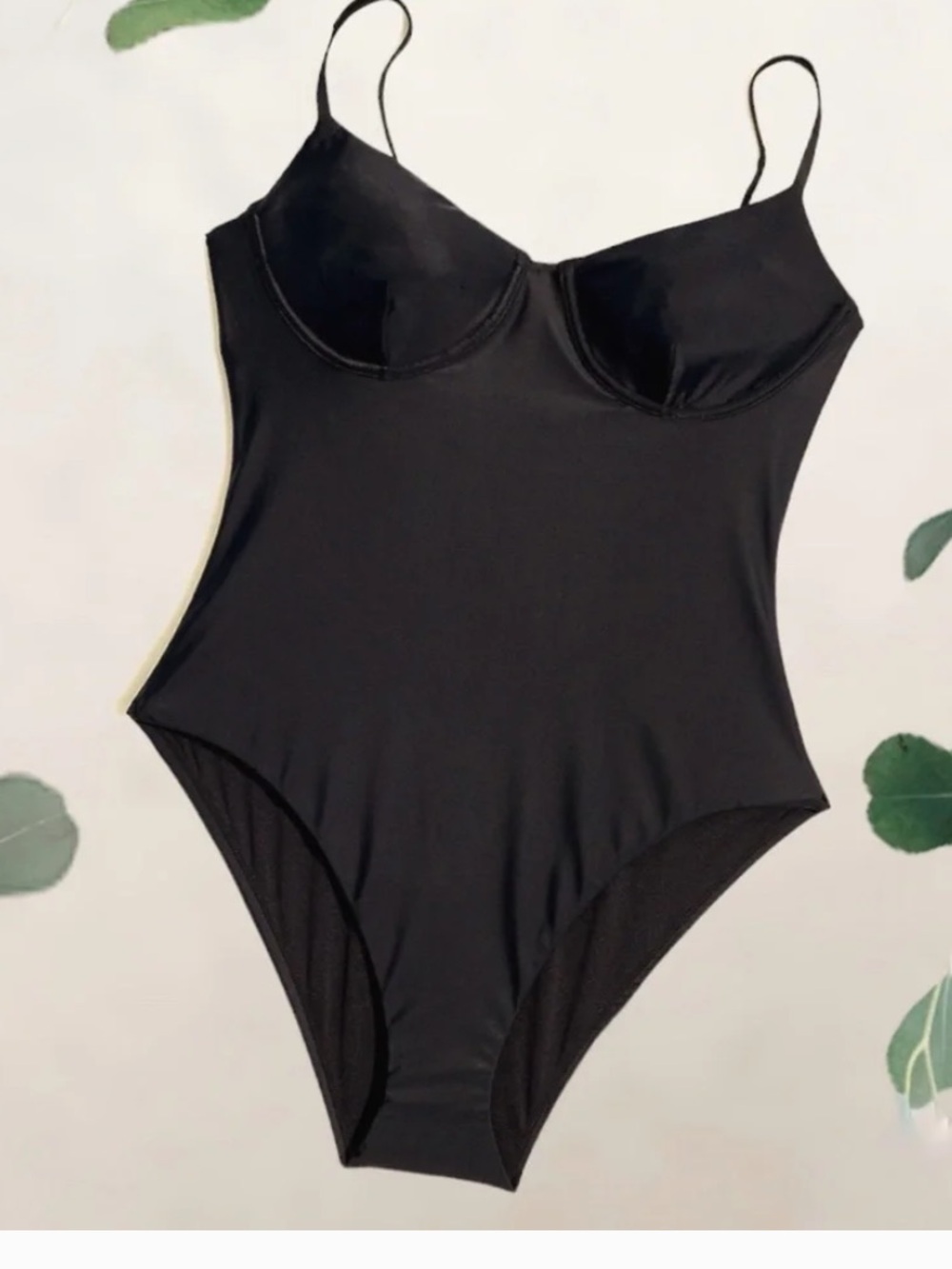 Madewell Second Wave Seamed one piece swimsuit black NEW